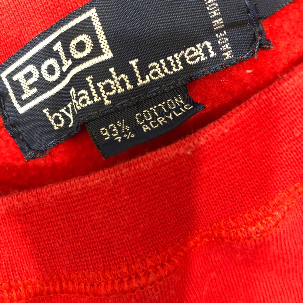 Rare Vintage limited edition red polo Ralph Lauren bear sweatshirt size large - Picture 3 of 6